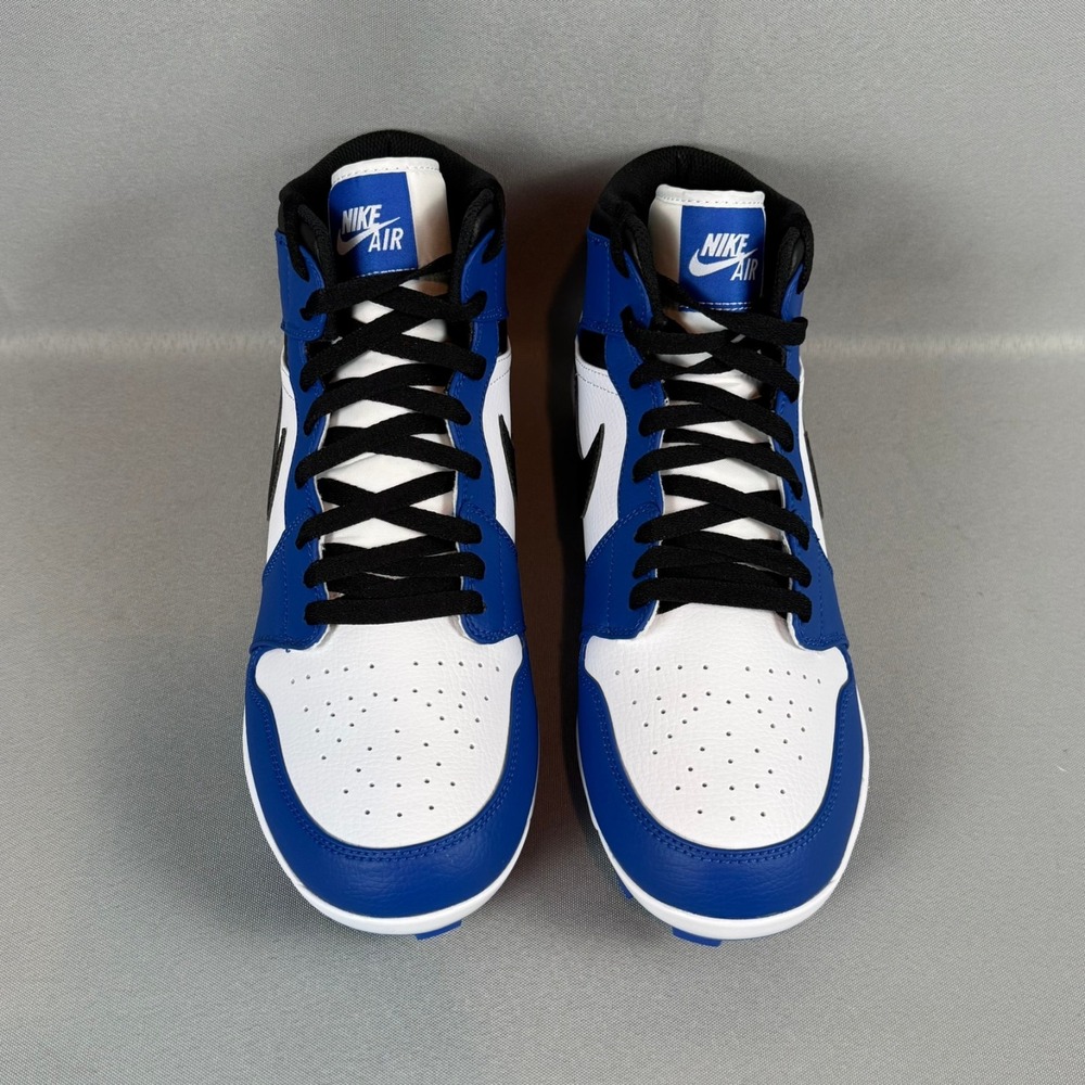 Nike Air Jordan Retro 1 MCS Baseball Cleats Mens 10 Royal Blue Black White New - Picture 5 of 10